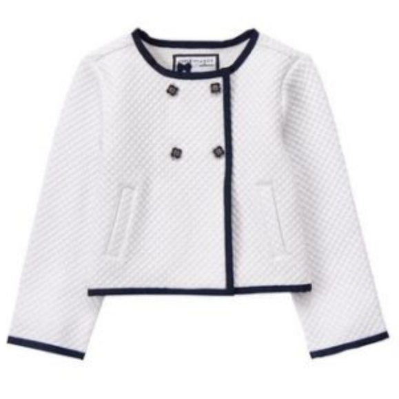Janie and Jack Other - Janie and Jack Baby Girls White Quilted Jacket